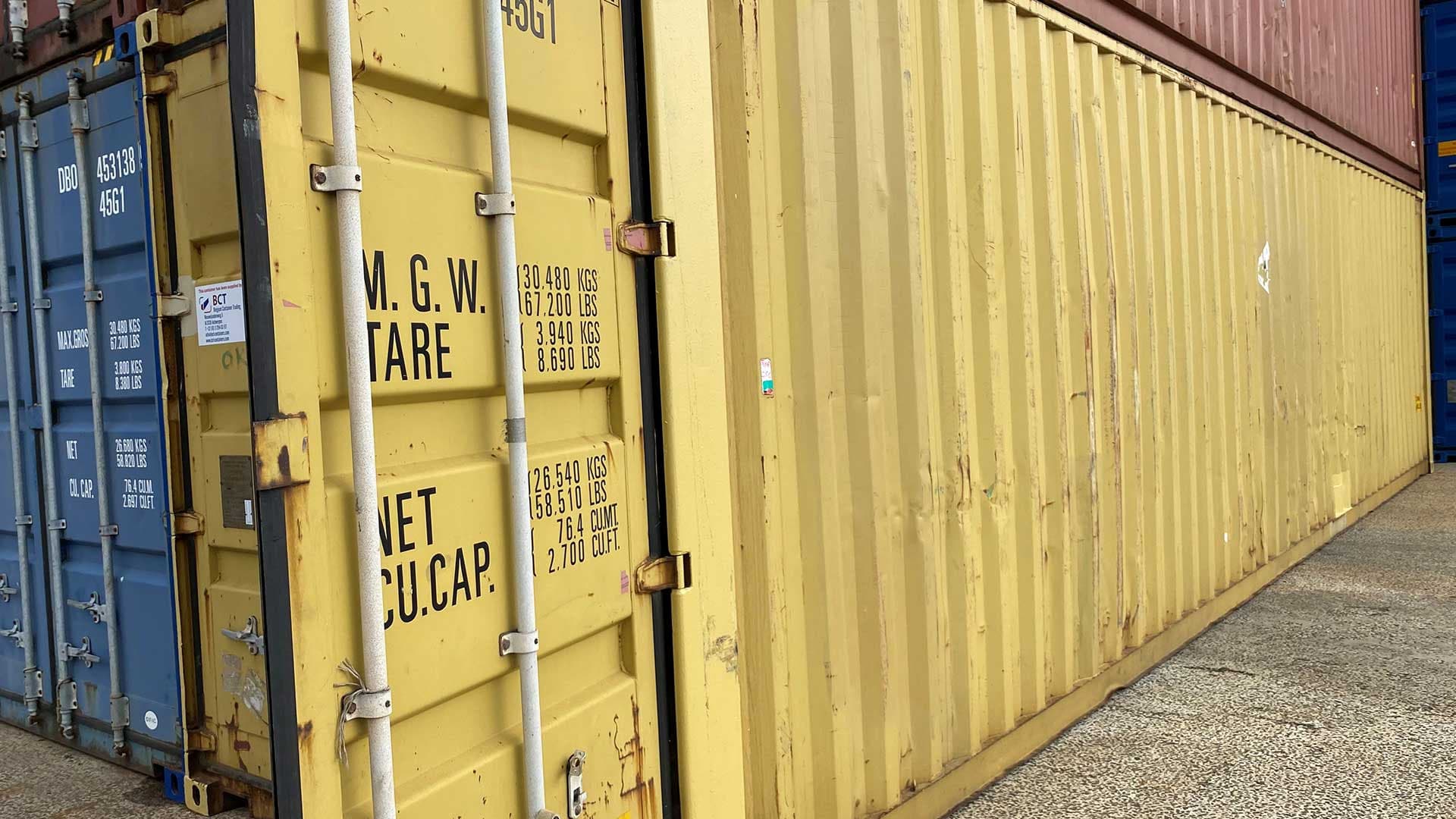 40_high_cube_unlackiert_B_1920_1080.jpg 40 Fuss Container | High Cube | Gebraucht | B - Bild 1