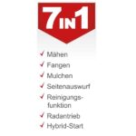 Rasenmäher MS225-53E Scheppach – E-Start | Radantrieb | 7PS | 53cm Schnittbreite | 65 Liter Fangkorb - Bild 2